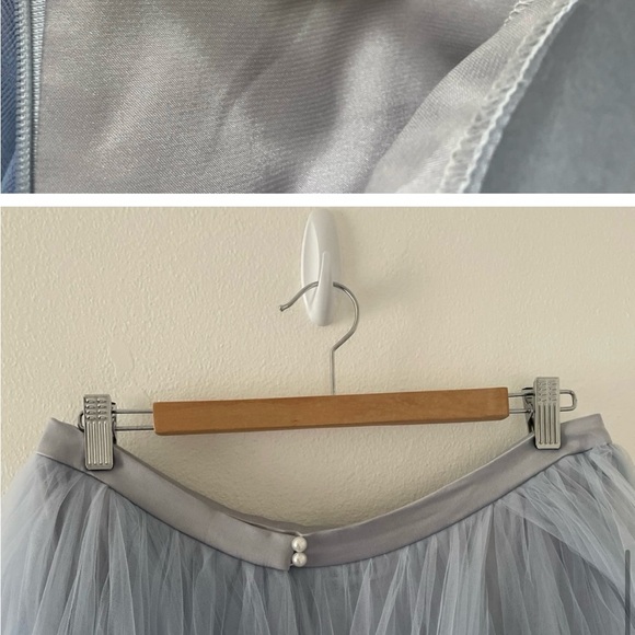 Wardrobe by Dulcinea Nora Skirt Womens Large Ombre Blue Wedding Formal Fairy - Picture 5 of 6